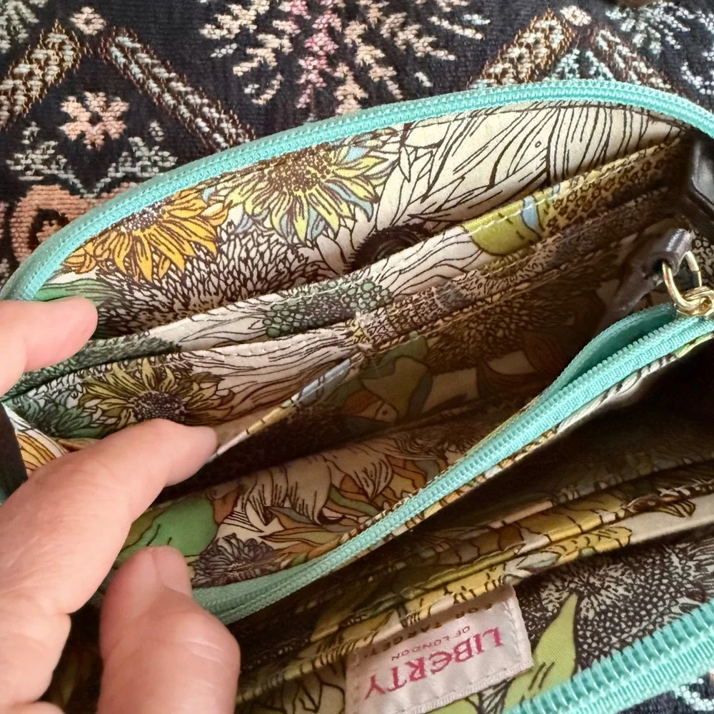 Liberty of London for Target Floral Zip Wallet - Sunflower Print Mint & Yellow